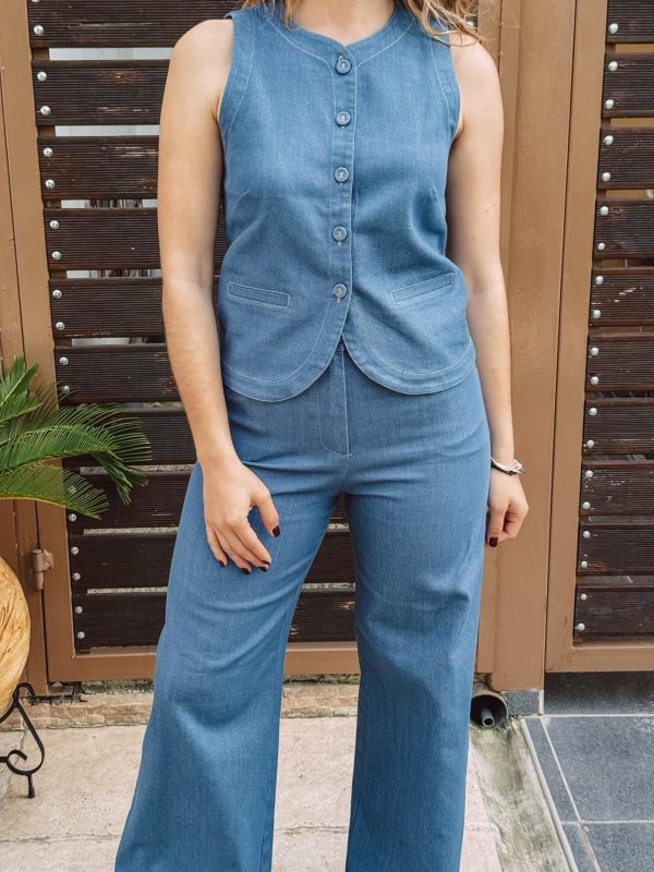 Γιλέκο τζιν μπλέ Seven