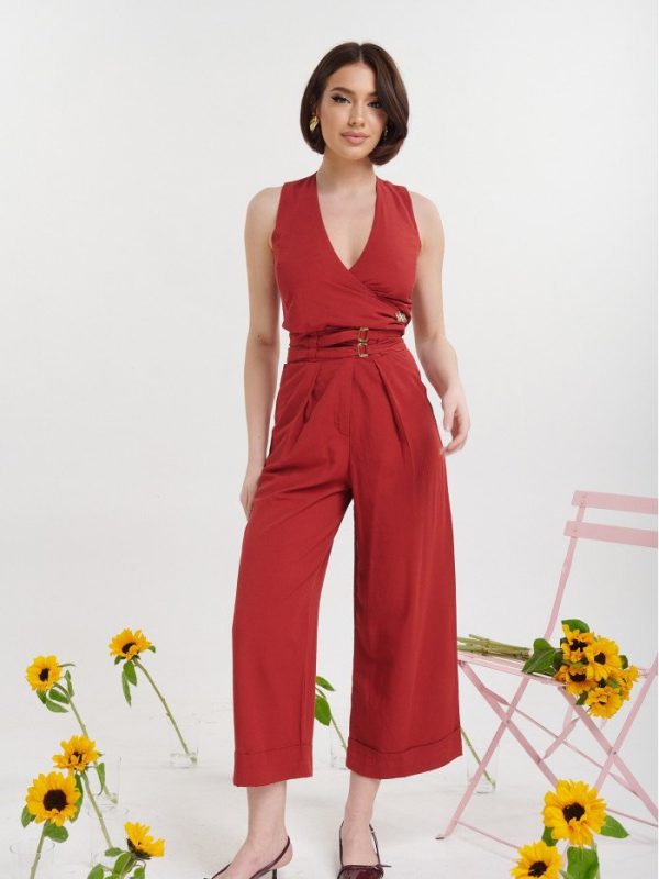 Ζιπ κιλοτ με ζωνάκια