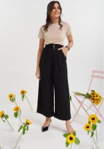 Ζιπ κιλότ με ζωνάκια