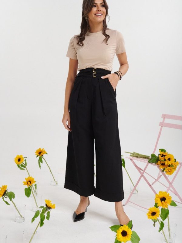 Ζιπ κιλότ με ζωνάκια