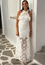 Φόρεμα μάξι με δέσιμο στο λαιμό