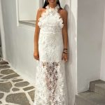 Φόρεμα μάξι με δέσιμο στο λαιμό