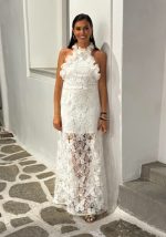 Φόρεμα μάξι με δέσιμο στο λαιμό