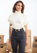 Μπλούζα πλεκτή κοντομάνικη