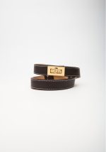 Ζώνη με κλιπ Καφέ Σκούρο