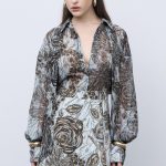 Mosaic Silver Anthesis Mini Skirt