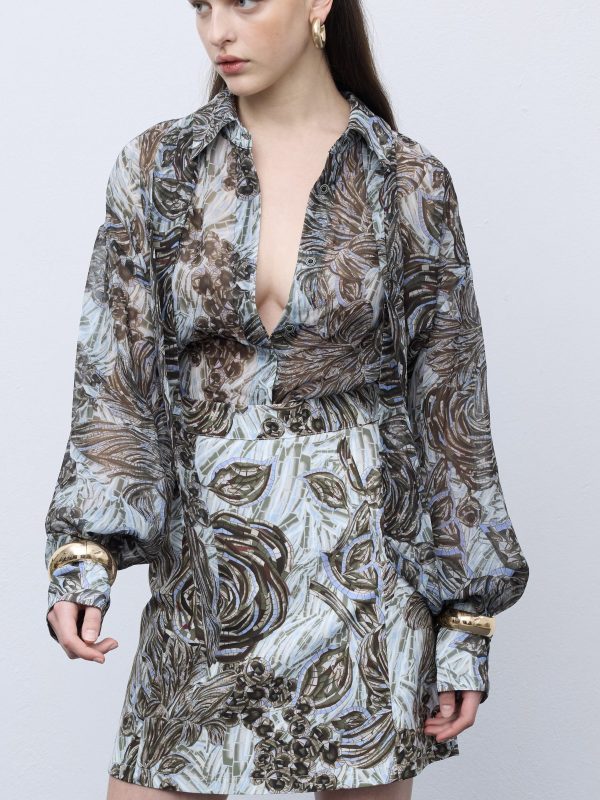 Mosaic Silver Anthesis Oversized Shirt