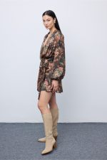 Mosaic Oasis Mini Wrap Dress