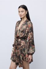 Mosaic Oasis Mini Wrap Dress