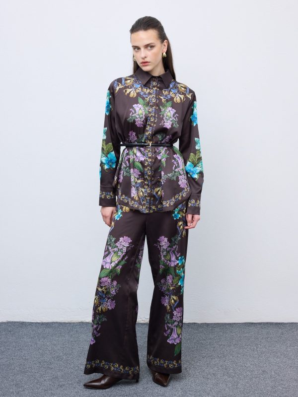 Mocha Bloom Pyjama Set