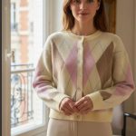 Ζακέτα Πλεκτή Με Ρόμβους Κίτρινο-Ροζ-Καφέ