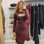 Πλεκτό φόρεμα midi