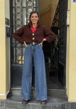 Τζιν Ψηλόμεσο Με Λάστιχο Στη Μέση