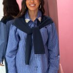 Πουκάμισο Καρό Με Στρας Στο Γιακά