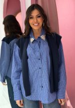 Πουκάμισο Καρό Με Στρας Στο Γιακά - Image 2