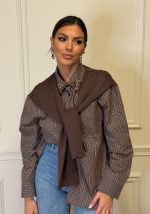 Πουκάμισο Καρό Με Στρας Στο Γιακά