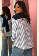 Πουκάμισο Ριγέ Με Στρας Στο Γιακά - Image 4