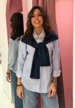 Πουκάμισο Ριγέ Με Στρας Στο Γιακά - Image 2