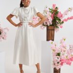 Φόρεμα μοναστηριακό με διακοσμητικούς φιόγκους