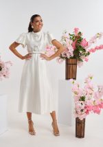 Φόρεμα μοναστηριακό με διακοσμητικούς φιόγκους