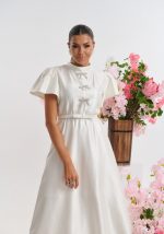 Φόρεμα μοναστηριακό με διακοσμητικούς φιόγκους - Image 2