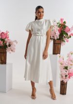 Φόρεμα μοναστηριακό με διακοσμητικούς φιόγκους - Image 3