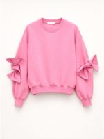 Φούτερ Μπλούζα Με Φιόγκους Στα Μανίκια - Image 3