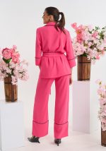 Σετ σακάκι με ζώνη και παντελόνι - Image 3