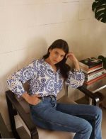 Πουκάμισο Λευκό Με Μπλε Τύπωμα - Image 5