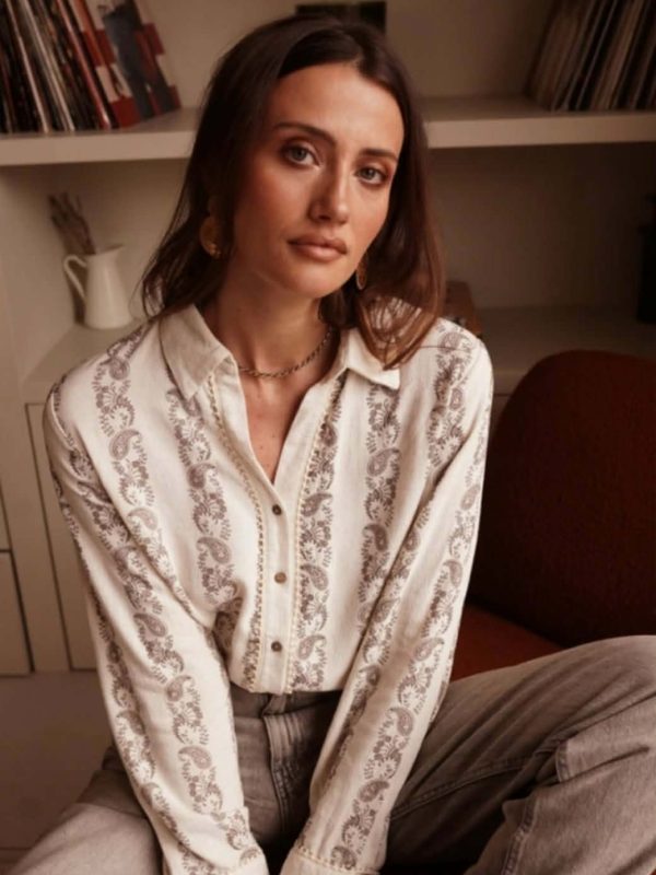 Πουκάμισο Βαμβακερό Με Τύπωμα