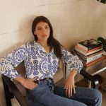 Πουκάμισο Λευκό Με Μπλε Τύπωμα