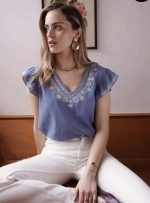 Τζιν Τοπ Με Κεντημα