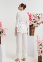 Σετ σακάκι με ζώνη και παντελόνι - Image 3