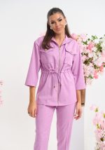 Σετ τοπ με σούρα και παντελόνι - Image 3