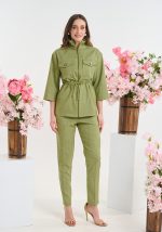 Σετ Τοπ Με Σούρα Και Παντελόνι - Image 2