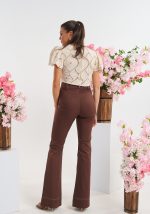 Υφασμάτινο παντελόνι με τσέπες καμπάνα - Image 3