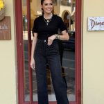 Τζιν ψηλόμεσο σε ίσια γραμμή με στρας