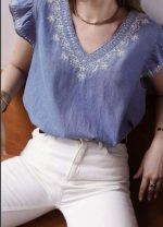 Τζιν Τοπ Με Κεντημα - Image 2