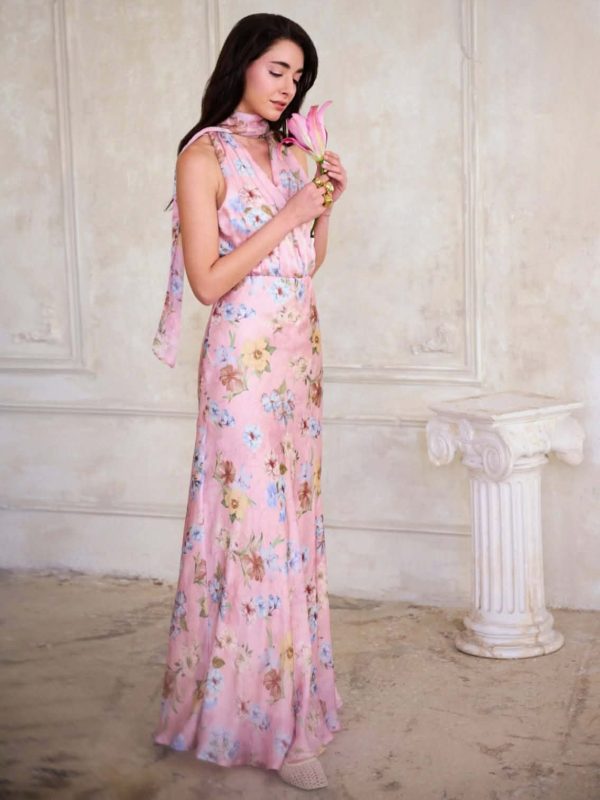 Φούστα Μακρία Σατέν Φλοράλ Blosom