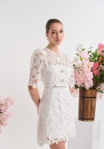 Φόρεμα Δαντελένιο Μίνι Με Κουμπιά Στρας - Image 2