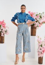 Παντελόνι Ζιπ Κιλότ Κεντημένο