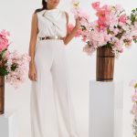 Ολόσωμη φόρμα με ασύμμετρο ντραπέ μπούστο