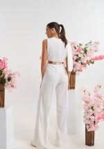 Ολόσωμη φόρμα με ασύμμετρο ντραπέ μπούστο - Image 4