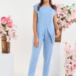 Σετ αμάνικο τοπ με φιόγκους και παντελόνι