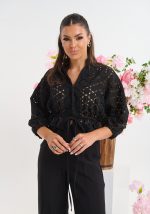 Τοπ δαντελένιο με σούρα στην μέση - Image 4