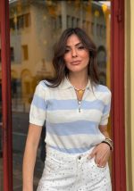 Μπλούζα ριγέ κοντομάνικη