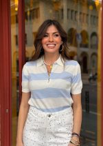 Μπλούζα ριγέ κοντομάνικη - Image 2