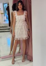 Nancy Feather Mini Dress - Image 2