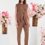 Σετ αμάνικο τοπ με φιόγκους και παντελόνι