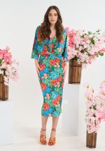 Φόρεμα Φλοράλ Μίντι Κρουαζέ